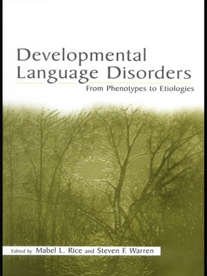 cover image of Developmental Language Disorders